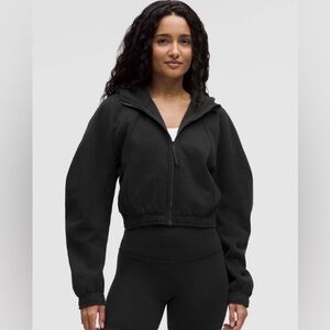Lululemon Scuba Full-Zip Cropped Black Hoodie Size S